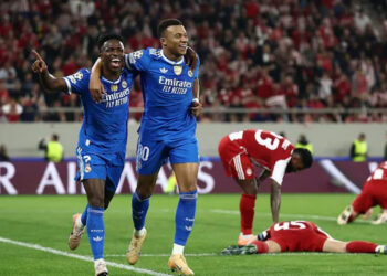 برد ۴ گله رئال مادرید مقابل المپیاکوس با درخشش امباپه