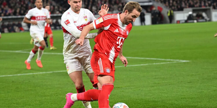 هت‌تریک هری کین و پیروزی ۵ بر صفر بایرن مقابل اشتوتگارت